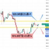 2/28 FXゴールド分析  1820.36のレジスタンスを      超えたら買い(ロング)  1815.26のサポートを      下回ったら売り(ショート)  ゴールド分析です  2月最後も分析で みんなを勝ちに導きます‧⁺\u25df\ufe0e( &rsaquo; &middot;̮ &lsaquo; )  今日トレードする人はいいね  ドル円/ユーロドル #ビスケットの日