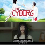 OMG has the plot of "i'm a cyborg but thats ok" (2006)! the main character thinks she's a cyborg &amp; gets sent to a mental institution; like hanni. they even have hyein as the girl who believes shes in a fairytale. the main guy even wears a bunny m