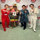 生放送後、喜びの一枚！  #DJKOO さん #テツ さん #JO1 #豆原一成 さん #三山ひろし #ギネス #けん玉 #大皿