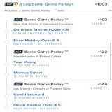 +1003 Odds Parlay   Remember, I just make the plays, I don&rsquo;t play the game. So before you blame me for a loss&hellip; just know I would&rsquo;ve dropped 25 and 10   #gamblingtwitter
