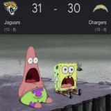 &iexcl;&iexcl;TODOS NOSOTROS VIENDO EL FINAL DEL CHARGERS VS. JAGUARS!! &iexcl;&iexcl;INCRE&Iacute;BLE!!  #DUUUVAL | #BoltUp| #LACvsJAX