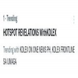 Multiple tag on top spot. Keep fresh tweets to maintain on top!  HOTSPOT REVELATIONS WithKDLEX #PETAWalangAray