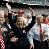 At a crowded Bills-Bengals game, McCarthy and other House Republicans, including Liz Cheney, are proudly wearing Newcastle jerseys &amp; chanting "Go GOP!" House GOP cheers fill the stadium, showing the strength of the Republican Party. Pelosi Matt G