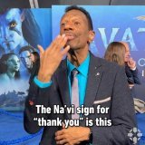 CJ Jones created the Na'vi sign language for Avatar: The Way of Water and teaches us the Na'vi sign for "thank you" #AvatarTheWayOfWater