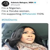 Adetutu Balogun started this trend on Twitter. Now, it's gone viral and Obidients from all parts of Nigeria are choking the enemies with it.  #SaiObi  Fake News Yusuf Alabi Mbaka Yoruba Man Peter Gregory Obi Anambra Festus Oba of Benin Qudus Ebuka #O