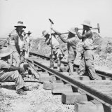 North Lebanon 1942. The Australian army working on the railways on Tripoli Beirut line. Source: Ramez Abboud