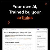 Using ChatGPT, Jasper or another AI tool to write articles?  I built an AI editor that trains itself on your published articles.  The result? An immediate upgrade over generic tools.  Oh, you can sign up for free too.