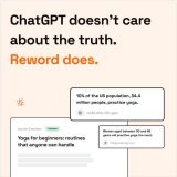 AI is a liar.  For article writers, this is a huge problem.  So I built Reword, an article editor that has fact-checking and citations built in.  We did what ChatGPT couldn't.  Don't believe me? Try it for free...