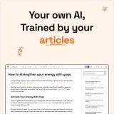 Using ChatGPT, Jasper or another AI tool to write articles?  I built an AI editor that trains itself on your published articles.  The result? An immediate upgrade over generic tools.  Oh, you can sign up for free too.