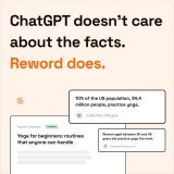 ChatGPT is a liar.  For article writers, this is a huge problem.  So I built Reword, an article editor that has fact-checking and citations built in.  We did what ChatGPT couldn't.  Don't believe me? Try it for free...