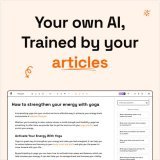 Stop using ChatGPT, Jasper or any generic AI to write articles.  I built an AI editor that trains itself on your published articles.  The result? An immediate upgrade over these generic tools.  Don't believe me? Try it for free...
