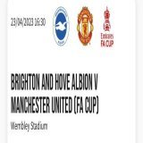 Man Utd Vs Brighton  Lower Tier Singles Available! Pairs Available!  DM me to Secure!  #MUFC #Mufctickets #Mufcspares #ManUnited #FACup #Wembley