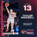 with the 13th pick in the 2023 #WNBADraft, we have selected Ohio State guard Taylor Mikesell.  welcome to Indiana, @TMikesell23!  #sponsored | @AnthemBCBS