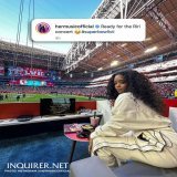 'HERE FOR RIRI'   LOOK: H.E.R. attends the Super Bowl to watch her fellow musician Rihanna perform at the halftime show. | : H.E.R./Instagram