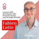 Toutes nos f&eacute;licitations &agrave; Fabien Lotte de @potioc_team, laur&eacute;at 2023 de la bourse #ERCPoC @ERC_Research pour son projet SPEARS, en collaboration avec la #startup @FlitSport !  Pour en savoir plus :