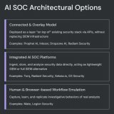 AI is no longer just an add on for detection. It’s reshaping how the SOC itself is designed and operated.  3 architectural models are emerging: 1/ Connected & Overlay Model: AI systems deployed on top of existing stacks via APIs, enhancing detection 
