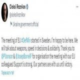 Началось заседание министров обороны ЕС в Швеции.   Участие в нем принимает министр обороны Украины. У себя в Twitter Алексей Резников пишет, что обсуждают передачу вооружения.