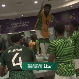 Look at these scenes in the Saudia Arabia dressing room!   These celebrations might go on for an hour or two...