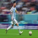 A magical Messi assist, his eighth across five World Cups. He equals Diego Maradona as Argentina's all-time World Cup assister.