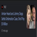 The fact that Johnny Depp settled with Amber Heard for only $1million shows it was never about the money or getting back at her; he was trying to defend himself and clear his name.   Johnny Depp is a winner.