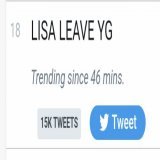 We love some good news .. we are at 18 now   LISA LEAVE YG #GetThatMoneyLISA