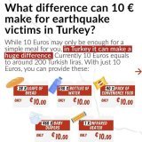 "what difference can 10 &euro; make for earthquake victims in Turkey?" #ArmyAssembleForTurkey