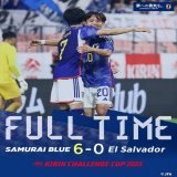 試合終了  #キリンチャレンジカップ 2023 #SAMURAIBLUE 6-0 エルサルバドル代表  19:10KO() #フジテレビ 系列にて生中継 #TVer (   #夢への勇気を #jfa #daihyo #サッカー日本代表
