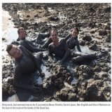 Especially when you get to roll around in the Dead Sea mud like Bevan Shields and friends did.
