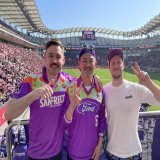 First time sitting with the away fans, let&rsquo;s gooo, calling it 2-1 to Hiroshima    #jleague #サンフレッチェ  #jリーグ  #hiroshima