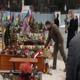 President Zelenskyy came to Lviv  Together with the President of the Republic of Latvia Egils Levits, he commemorated the fallen Ukrainian soldiers.