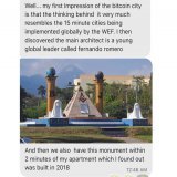 El Salvador. The bitcoin city was designed by a WEF's global leader of tomorrow, Fernando Romero, and it resembles a 15 min city.