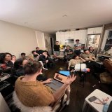 I've been cohosting a series of &ldquo;potluck + demo night&rdquo; events where a group of us comes together to share food, and everyone presents a 5min talk on something they've been working on or thinking about  it's always a special night and the 