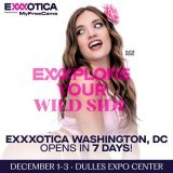 Do you have your tickets yet?  EXXXOTICA DC is just SEVEN DAYS away! Tickets are STILL ON SALE, you can still SAVE UP TO $30 when using code: BLOWOUT.    Take advantage of the Black Friday Sale while you still have a chance! Tickets are on sale now!: