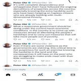Video 1: Peter Obi as Gov demolishing structures on the road not drainages (which is even worse ) for Road Expansion,also insistent he won&rsquo;t pay a Dime.  PIC 2 : Desperate for love Peter Obi claiming Saint and appealing to govt not to exercise 