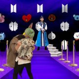 Bora carpet so famous that even guests from heaven are here!  Give it up for hyyh yoonkook and hansung! #PurpleCarpet2022