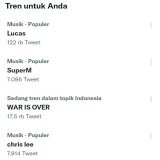 Lucas dan SuperM trending woy  War is over ya gaes soalnya LUMIS menang, di up langsung sama ceo nya Chris Lee