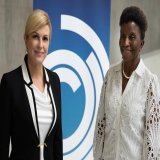 Photo by Kolinda Grabar-Kitarović on November 08, 2023. May be an image of one or more people, newsroom and office.