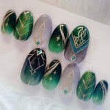 原神モチーフネイル新作  【アルハイゼン】イメージ  #痛ネイル　#モチーフネイル