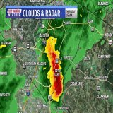 UPDATE 2:58AM -- Good morning from the KXAN Weather Center. Watching a noisy storm in southern Travis County. Not severe at the moment but frequent lightning &amp; heavy rain associated with storm - moving east at 45-55 mph. #Austin #ATX