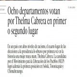 Si, hace cuatro a&ntilde;os Thelma Cabrera estuvo en el cuarto lugar desplazado a un Arz&uacute;