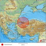 #Earthquake (#deprem) possibly felt 20 sec ago in #Turkey. Felt it? Tell us via:     Automatic crowdsourced detection, not seismically verified yet. More info soon!