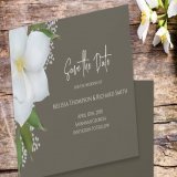You save 50% (FUN4EVERYONE) on Simple Magnolia Wedding Save the Date Cards. #zazzlemade #zazzle #wedding #saveourdate #savethedate #photography #beautiful #weddings  #stationeryaddict #engaged #bridetobe #engagement #event #couples