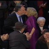 Why did Joe Biden&rsquo;s wife kiss Kamala&rsquo;s husband on the lips tonight at #StateOfTheUnionAddress ?