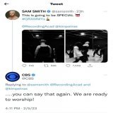 This says a lot about the people who put on the #GRAMMYs and @cbs. I guess you can see where their allegiances lie. Pray for a Jesus Revival.
