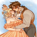 the princess and the dragon ~ for @BilDura #zhongli #lumine #zhonglumi #fanart