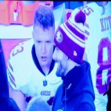 This picture tells you everything you need to know about #JimmyGaroppolo McCaffrey's getting his calf  worked on so he can help his team - possibly @ QB if the 49ers need him to. Jimmy G. is on the sideline having a laugh, chillin', and getting paid 