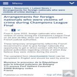 On the website of the French Embassy in London, there is a form to complete if you have been a victim of crime during the #ChampionsLeagueFinal #LIVRMA  #DanielAustin #LFC #LiverpoolVsRealMadrid #Liverpool