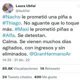 La pi&ntilde;a que le prometi&oacute; seg&uacute;n la Ubfal Nacho a Thiago por su "acoso" / la que le termin&oacute; dando. #Nachiago