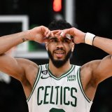 Jayson Tatum vs 76ers:  7 points  1-7  14 fg%   2 TOs   Once again carried by Jaylen Brown