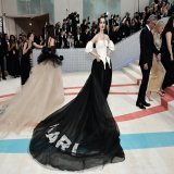 Lily Collins at the #MetGala.